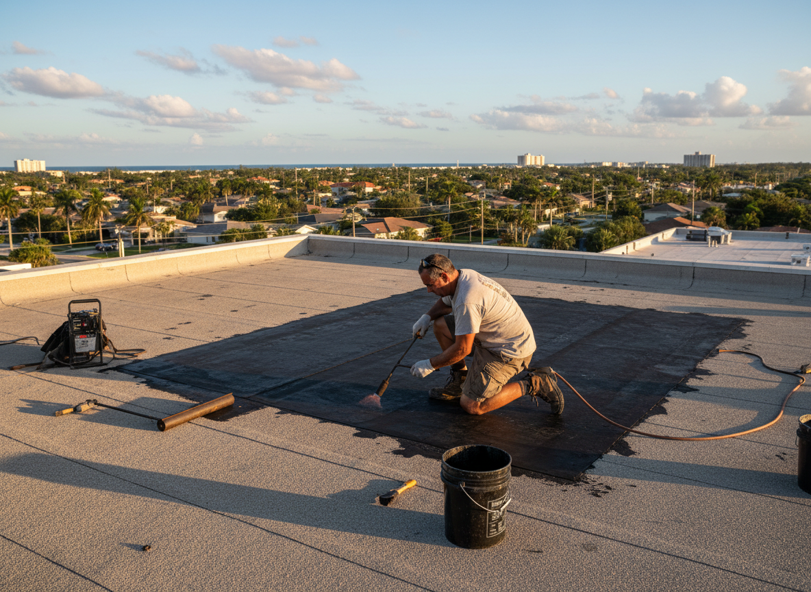 Flat Roof Repair in Cutler Bay, FL